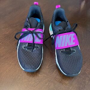 Nike Black and Purple Athletic Shoes